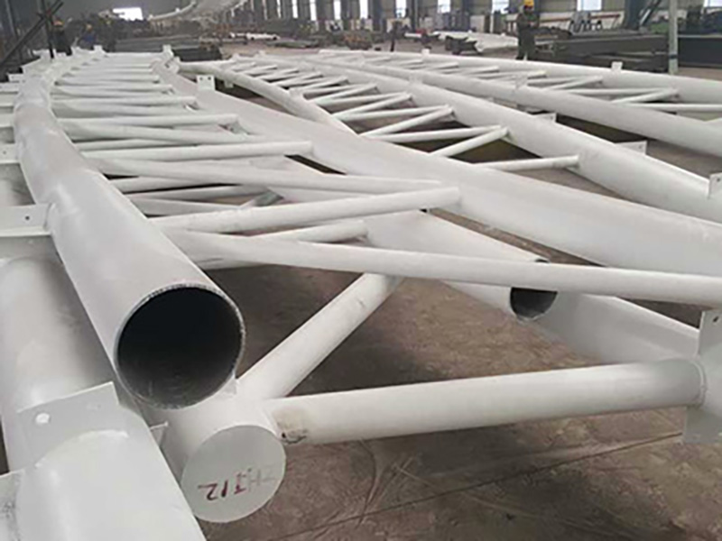 南通大型管桁架喷砂喷塑加工厂